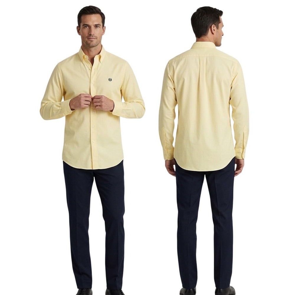 Lauren Ralph Lauren MensClassic Fit Non Iron Button Down Shirt Yellow 15.5 32/33
